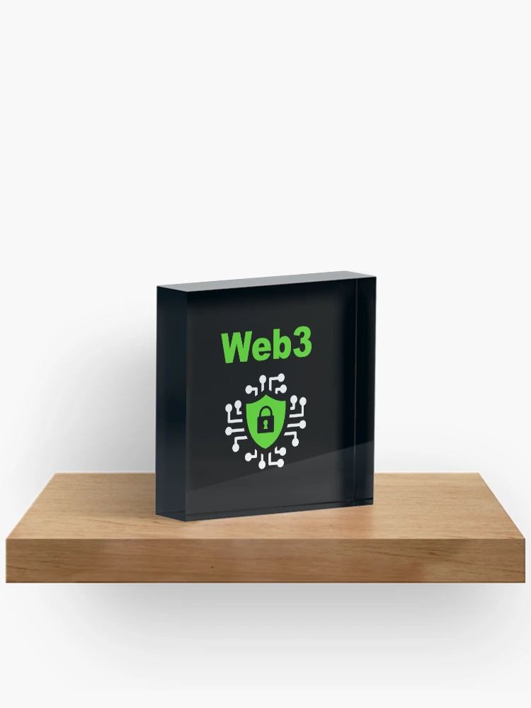 Thumbnail 2 of 5, Acrylic Block, Web3, Web3 Developer, Blockchain Developer, Cryptocurrency, Software Engineer, Computer Science, Fullstack Developer, Programming Humor, Dark designed and sold by Max-Wear.