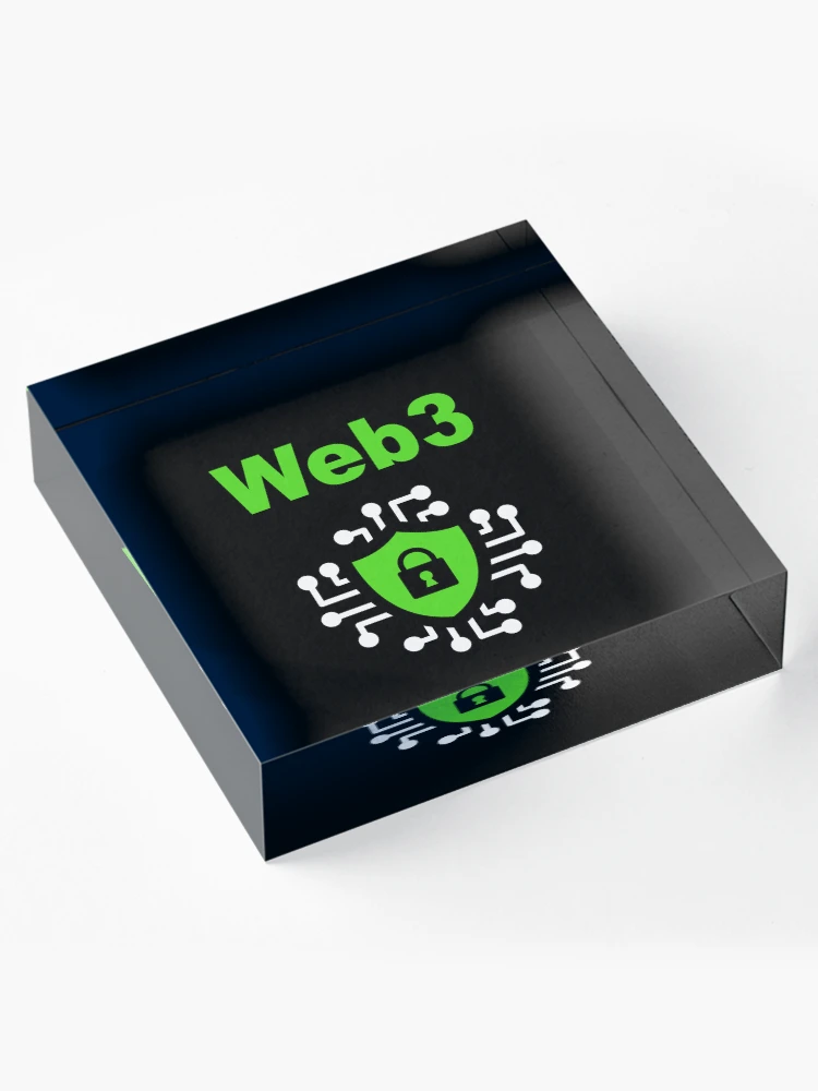 Thumbnail 4 of 5, Acrylic Block, Web3, Web3 Developer, Blockchain Developer, Cryptocurrency, Software Engineer, Computer Science, Fullstack Developer, Programming Humor, Dark designed and sold by Max-Wear.