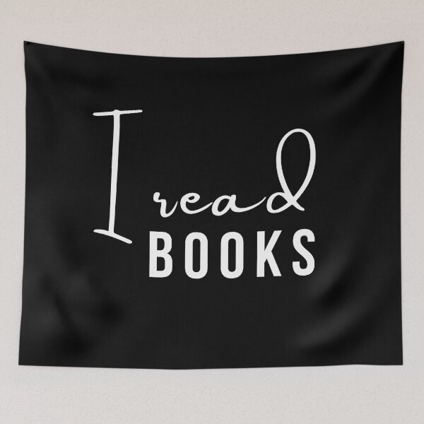 Item preview, I read books book related positive quote black and white illustration. designed and sold by Coolclassy.
