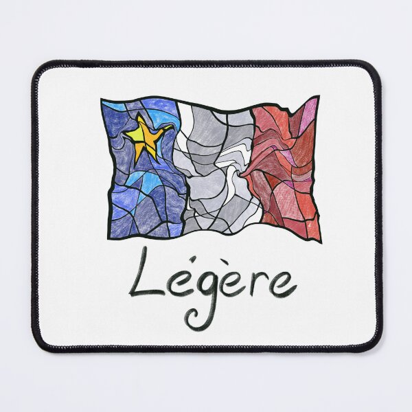Item preview, Acadian Flag pastel liquid mosaic Légère  - Drapeau acadien mosaïque liquide pastel vitrail Légère  designed and sold by ColoursOfFrance.