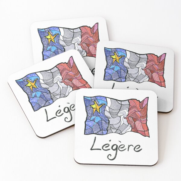Item preview, Acadian Flag pastel liquid mosaic Légère  - Drapeau acadien mosaïque liquide pastel vitrail Légère  designed and sold by ColoursOfFrance.