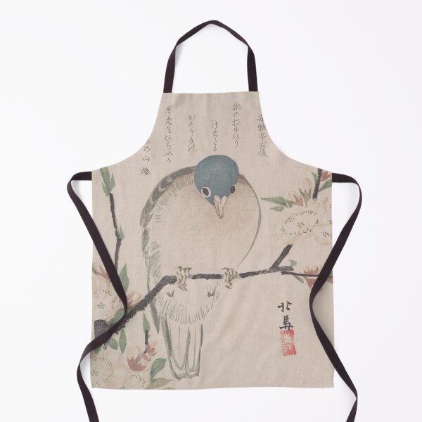 Item preview, Mountain Dove and Peach Flowers - Hokuba Vintage Japanese Art Restored designed and sold by molamode.