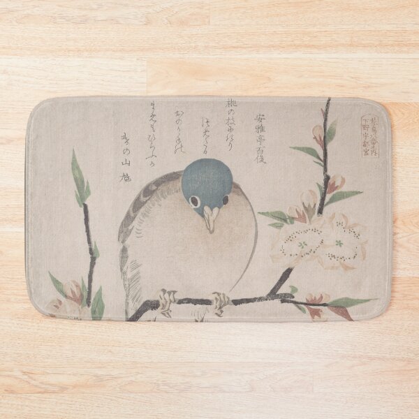 Item preview, Mountain Dove and Peach Flowers - Hokuba Vintage Japanese Art Restored designed and sold by molamode.