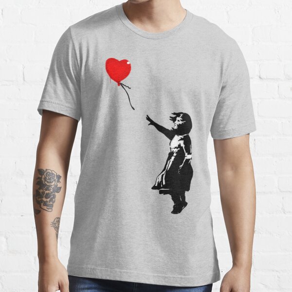 Banksy Girl with Heart Balloon Graffiti Street Art Balloon Girl HD High Quality Online Store Banksy Classic T-Shirt | Redbubble