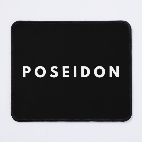 Item preview, Poseidon Greek Mythology Olympian God White Typography designed and sold by OnyxMoonDesigns.