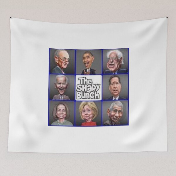 Item preview, The Shady Bunch political humor Biden Harris Obama Clinton Pelosi Sanders Fauci sublimation designed and sold by ZAKARIA-TCH.