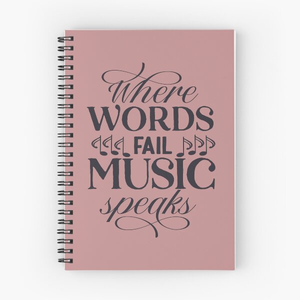 Item preview, Where words fail, music speaks, music lover, music notes designed and sold by CBNetwork.