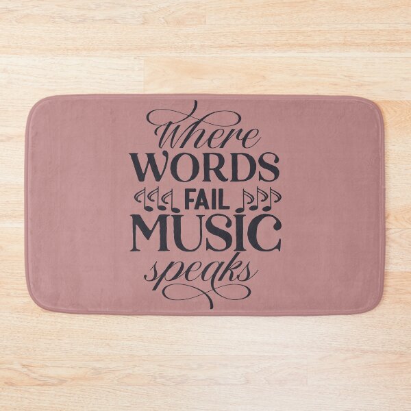 Item preview, Where words fail, music speaks, music lover, music notes designed and sold by CBNetwork.