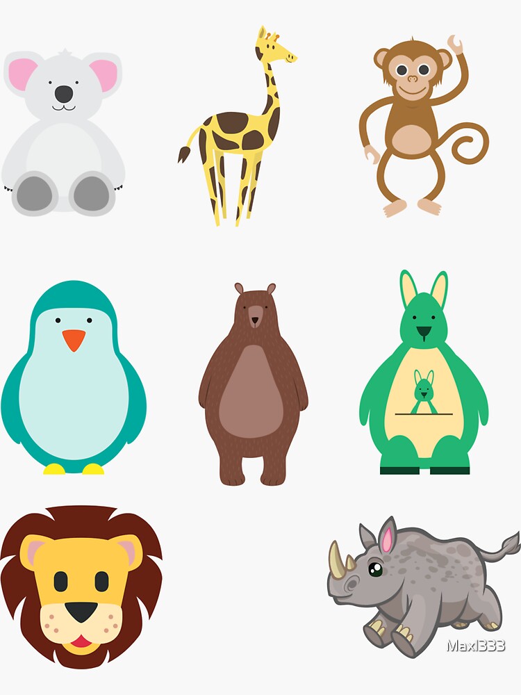 "Zoo Pals" Sticker by Maxl333 Redbubble