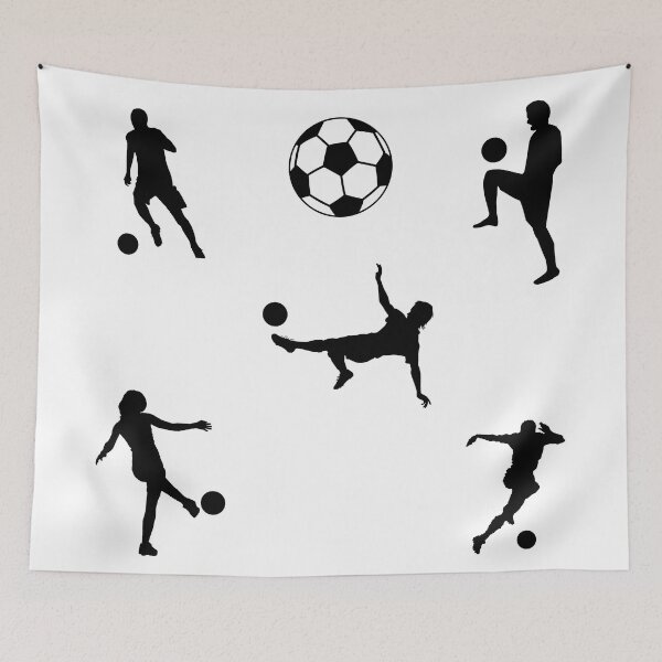 Item preview, Soccer Ball and Soccer Player Silhouette designed and sold by silviaol.