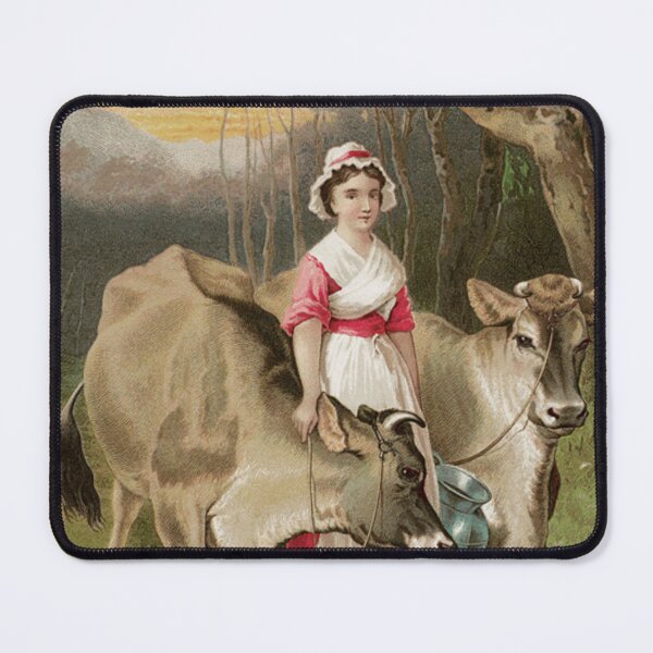 Item preview, Farm Woman and 2 cows,folk art gift,housewarming gift,moms birthday designed and sold by LGMmugsdesign.