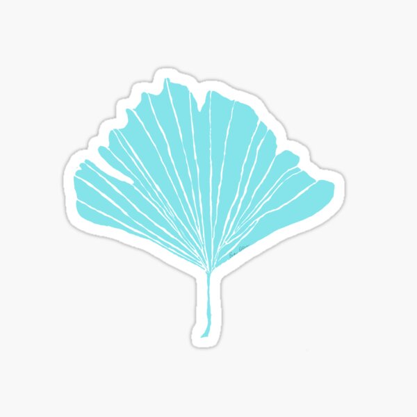 Gingko Leaf-Turquoise Sticker