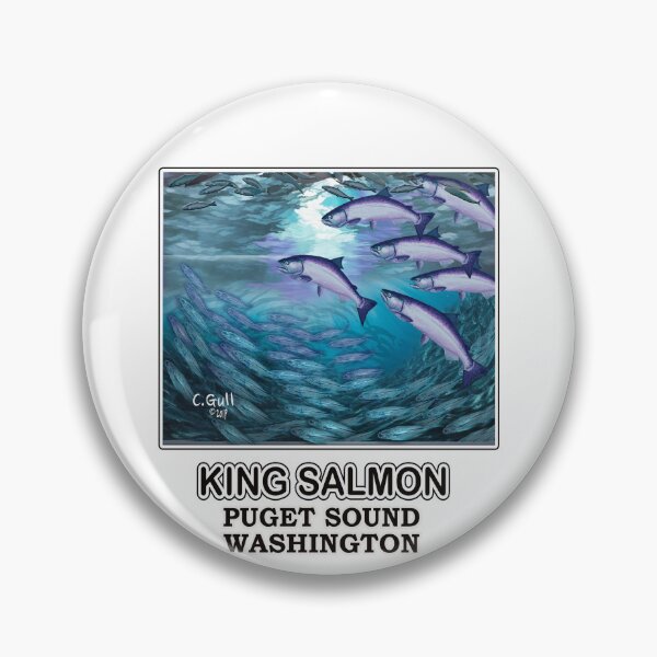 Item preview, KING SALMON FULL MOON HUNTING designed and sold by cgullart.