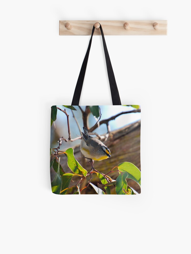 Thumbnail 1 of 2, Tote Bag, PARDALOTE ~ Striated Pardalote by David Irwin DJINEQTNPQ6 designed and sold by tasmanianartist.