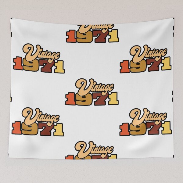 Item preview, The word Vintage written with 1971 below it in multi colur designed and sold by Jrodi.