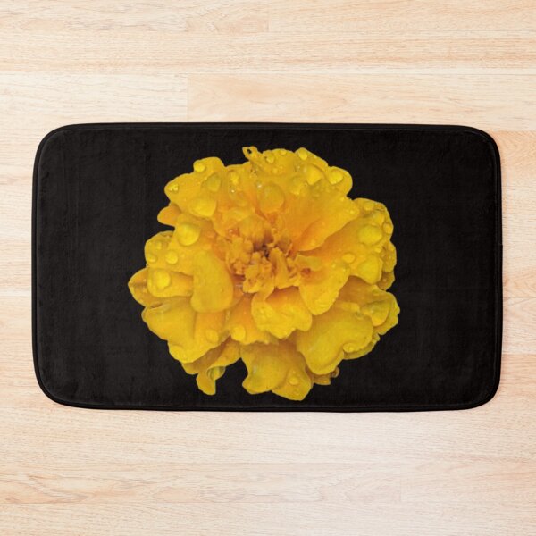 Item preview, Yellow Marigold with Raindrops. designed and sold by TinaDonovanArt.