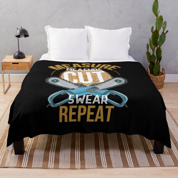 Item preview, Measure Measure Cut Swear Repeat Funny Woodworker Woodworking Gift Humor Quote +Illustration Design designed and sold by pedrored369.