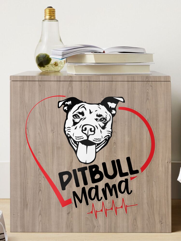 Pitbull mama, Pitbull mama heartbeat, Pitbull lover, Pitbull mom Sticker  for Sale by Roseau208