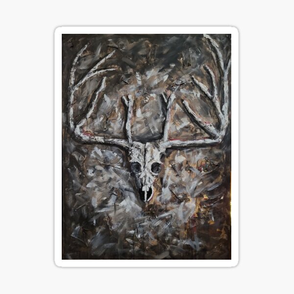 Deer Skull Sticker