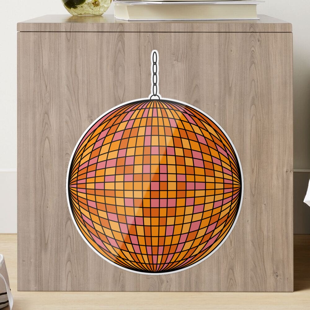 Disco Ball (orange/pink) | Poster