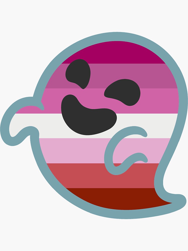Lesbian Pride Android Ghost Emoji de baiiley