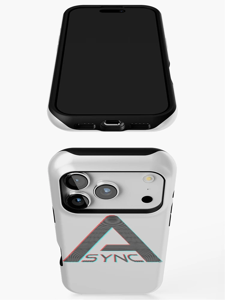 Thumbnail 3 of 4, iPhone Case, A-SyNC (3D Scanlines) [Roufxis-Rb] designed and sold by RoufXis.