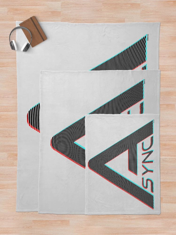 Thumbnail 5 of 6, Throw Blanket, A-SyNC (3D Scanlines) [Roufxis-Rb] designed and sold by RoufXis.