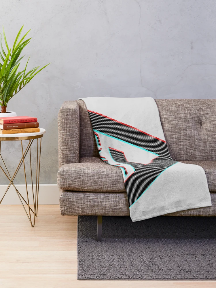 Thumbnail 2 of 6, Throw Blanket, A-SyNC (3D Scanlines) [Roufxis-Rb] designed and sold by RoufXis.