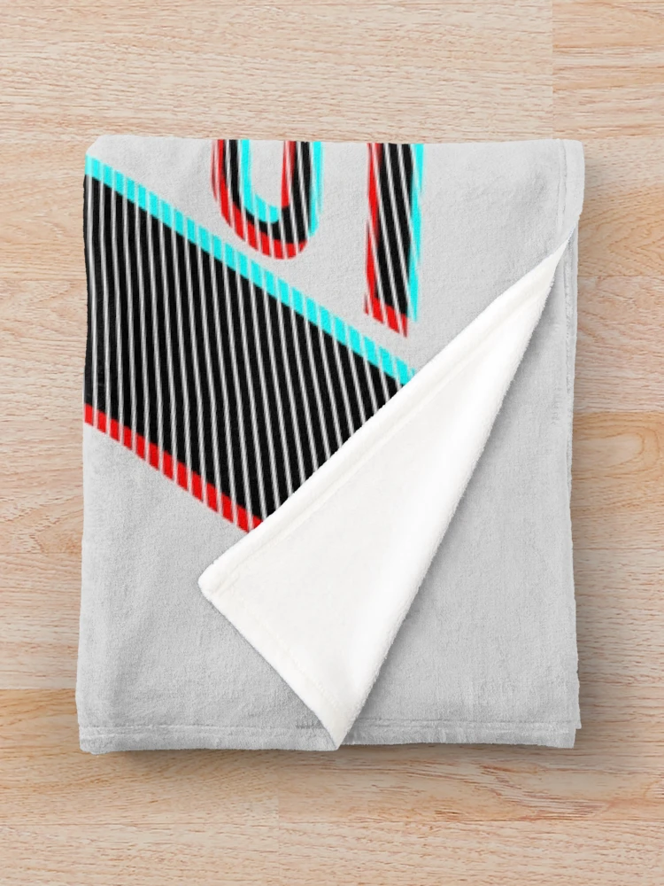 Thumbnail 3 of 6, Throw Blanket, A-SyNC (3D Scanlines) [Roufxis-Rb] designed and sold by RoufXis.