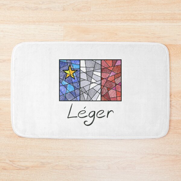 Item preview, Acadian Flag pastel mosaic Léger    - Drapeau acadien mosaïque pastel vitrail Léger designed and sold by ColoursOfFrance.