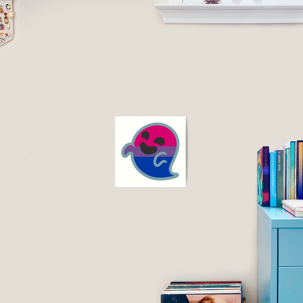 Bi Pride Android Ghost Emoji Art Print For Sale By Baiiley Redbubble 4851