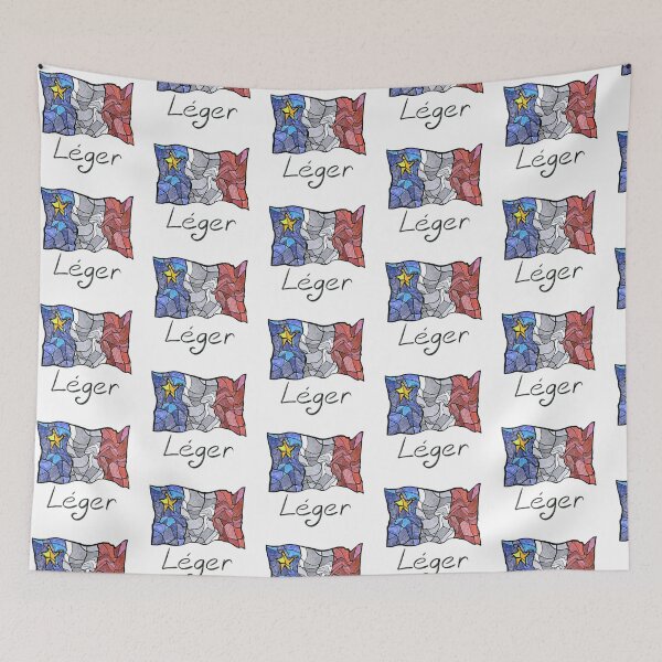 Aperçu de l'œuvre Drapeau acadien mosaïque liquide pastel vitrail Léger créée et vendue par ColoursOfFrance.