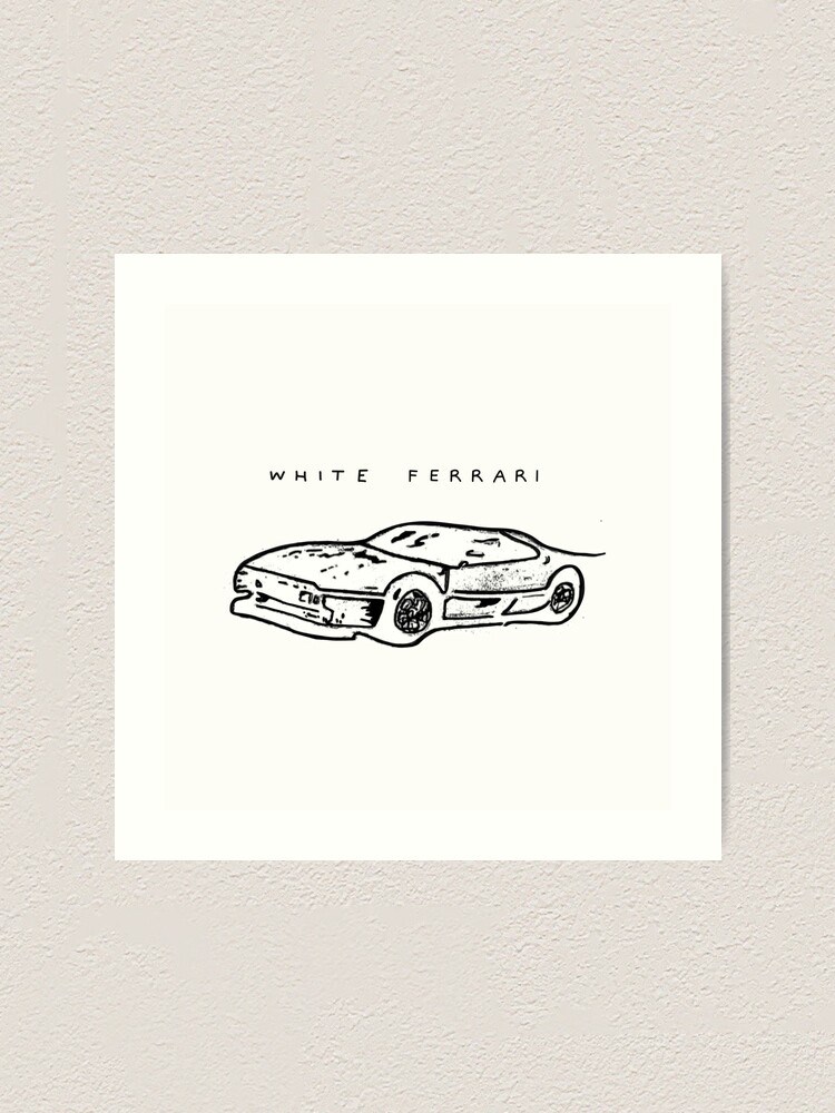 White Ferrari Frank Ocean Album Sticker