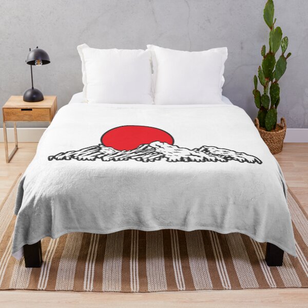 Item preview, Three Mountains With A Red Sun Behind designed and sold by Jrodi.