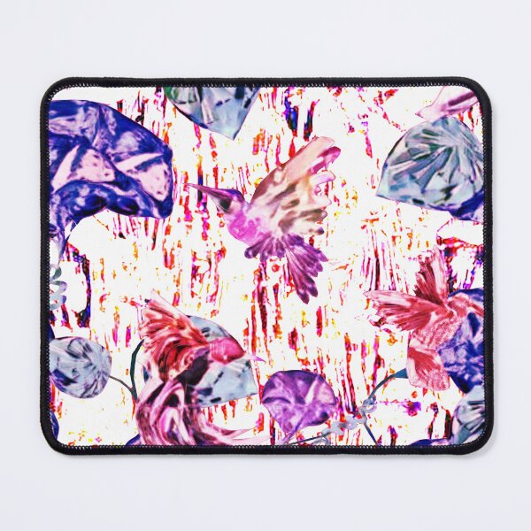 Item preview, hummingbird, nectar rain, bindweed, leaves, flowers, birds, pink, girly designed and sold by Maria Mihailova.