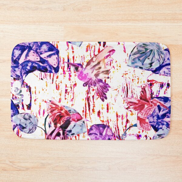 Item preview, hummingbird, nectar rain, bindweed, leaves, flowers, birds, pink, girly designed and sold by Maria Mihailova.