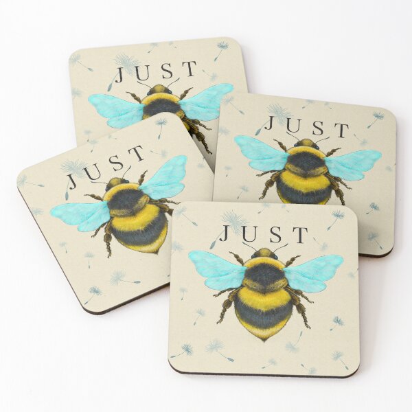 Item preview, Just Bee on a handmade paper textured background designed and sold by Silver Steer Design.