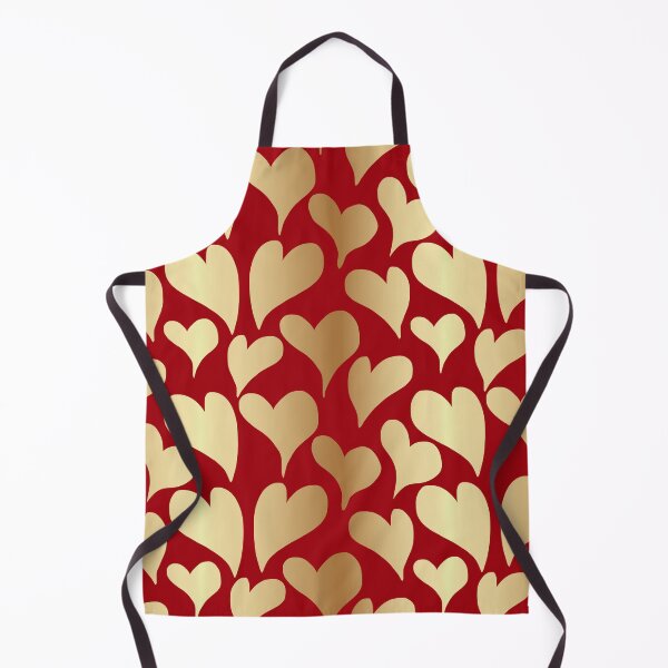 Artikelvorschau, Red and Gold Heart Seamless Pattern Background entworfen und verkauft von Angela Cini.