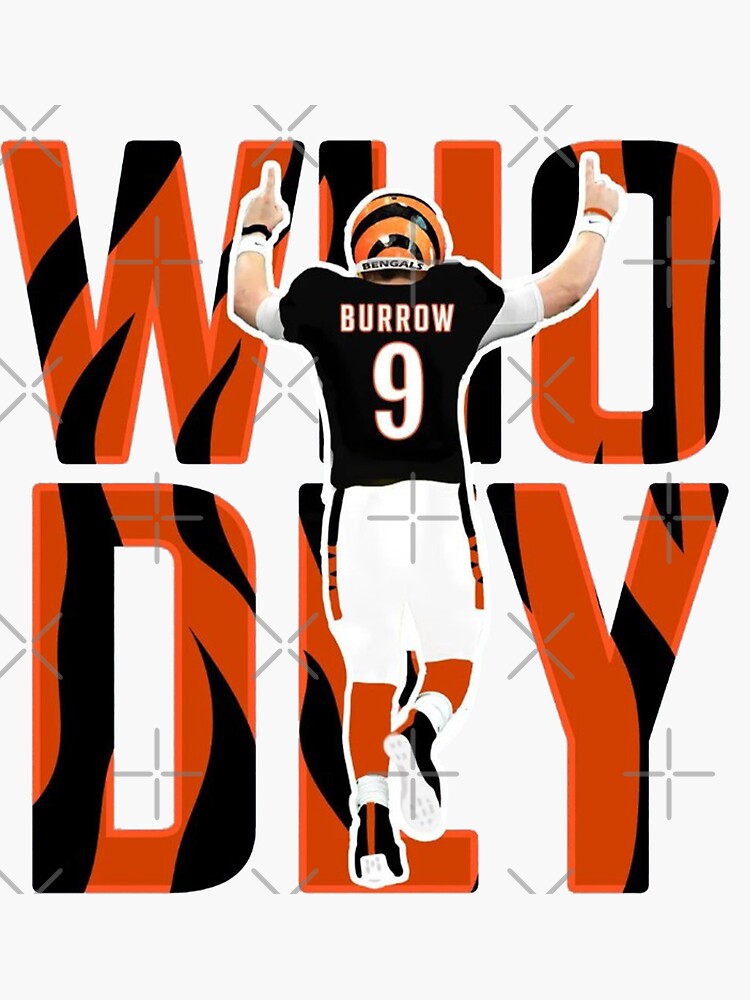 Cincinnati Bengals: Joe Burrow 2021 - NFL Removable Adhesive Wall Decal Large