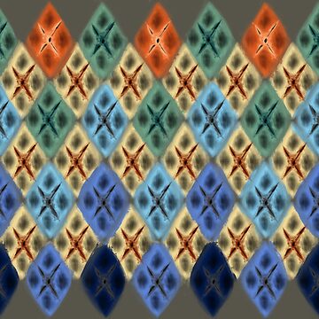 Artwork thumbnail, Argyle Dragon Scale: Fall Colors by BlazeraptorGirl