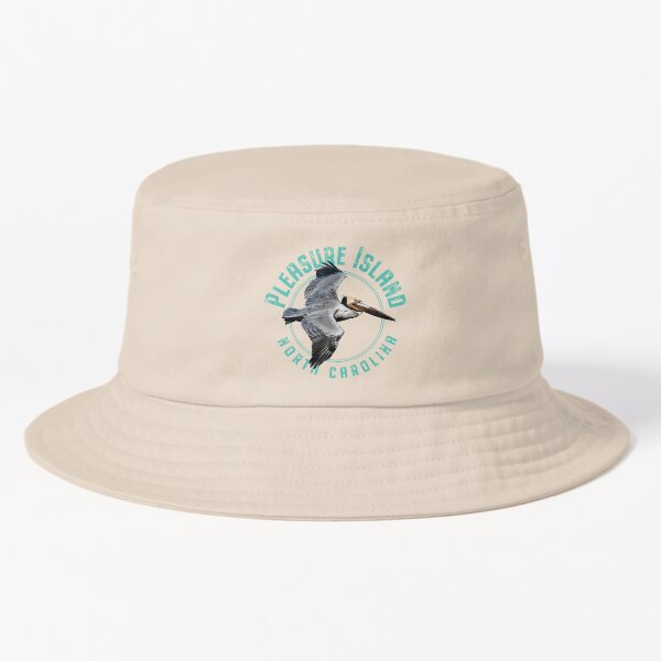 Pleasure Island North Carolina Pelican Bucket Hat | Redbubble