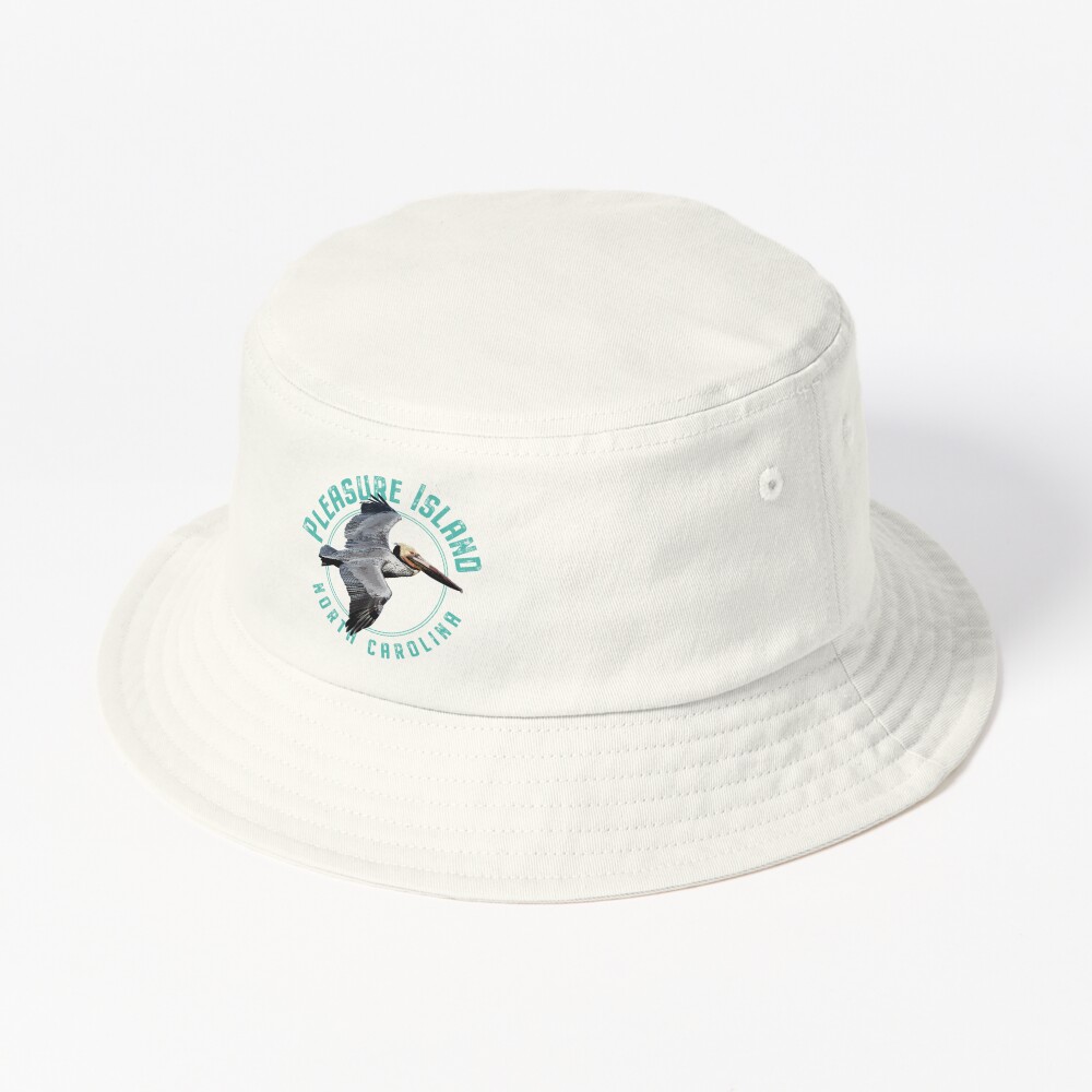 Pleasure Island North Carolina Pelican Bucket Hat | Redbubble