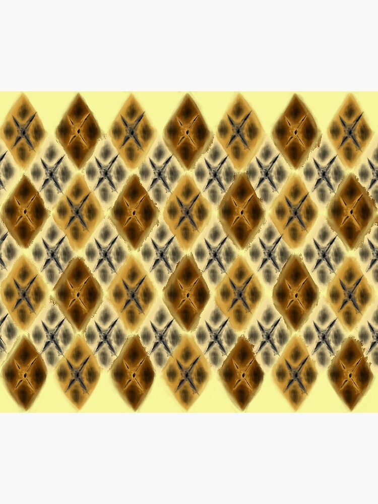 Thumbnail 7 of 7, Framed Art Print, Argyle Dragon Scale: Chocolate Gold designed and sold by BlazeraptorGirl.