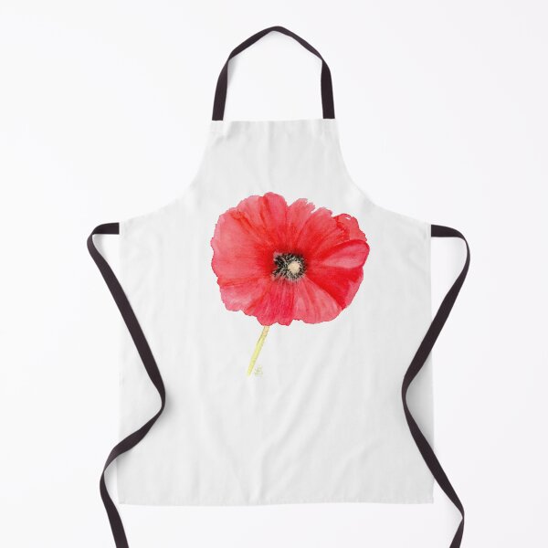 Aperçu de l'œuvre Coquelicot aquarelle rouge vif créée et vendue par PainterlyVicky.