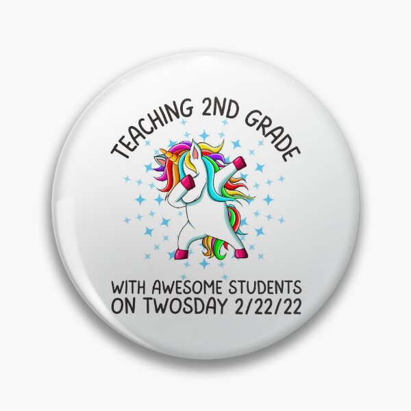Item preview, Teaching 2nd Grade On Twosday 2.22.22, Fun print for teachers who like dabbing unicorns and being awesome designed and sold by Auntieck.