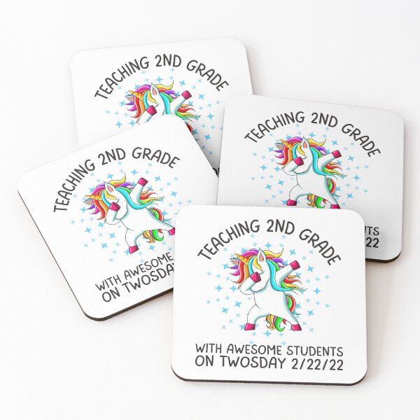 Item preview, Teaching 2nd Grade On Twosday 2.22.22, Fun print for teachers who like dabbing unicorns and being awesome designed and sold by Auntieck.