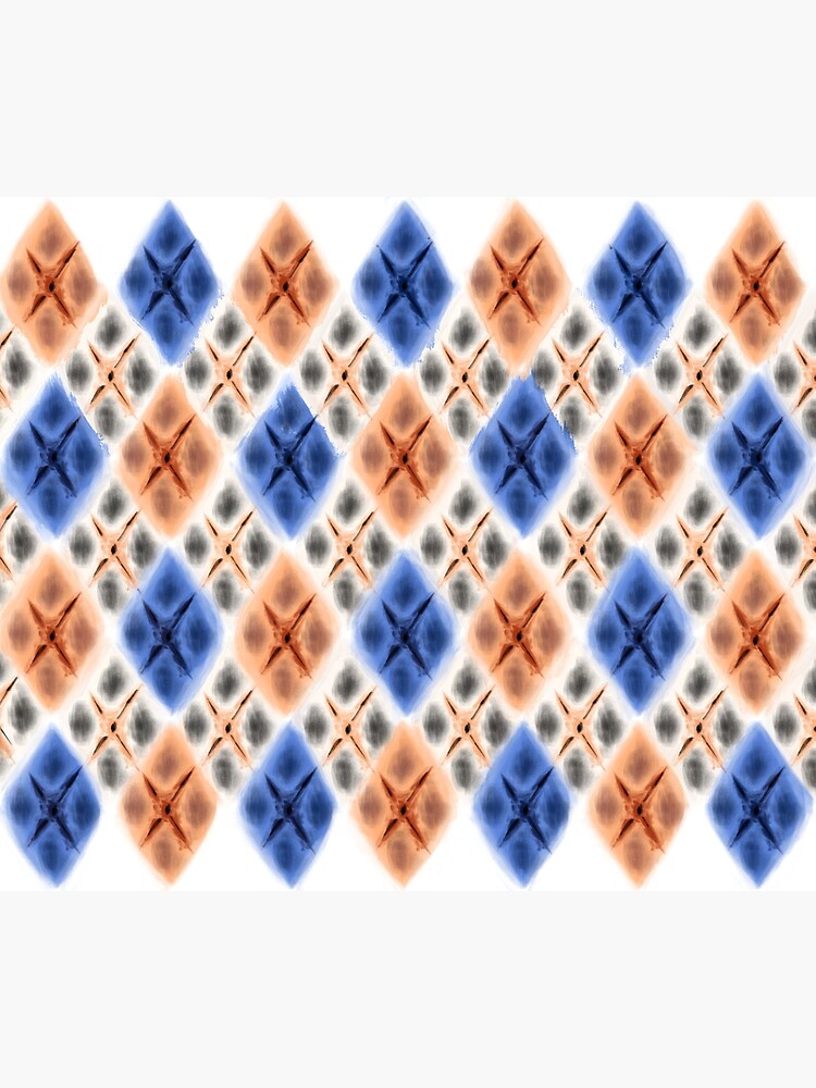Thumbnail 3 of 3, Poster, Argyle Dragon Scale: White Koi Pattern designed and sold by BlazeraptorGirl.