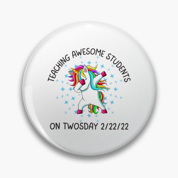Item preview, Teaching Awesome Students On Twosday 2.22.22, Fun print for teachers who like dabbing unicorns and being awesome designed and sold by Auntieck.
