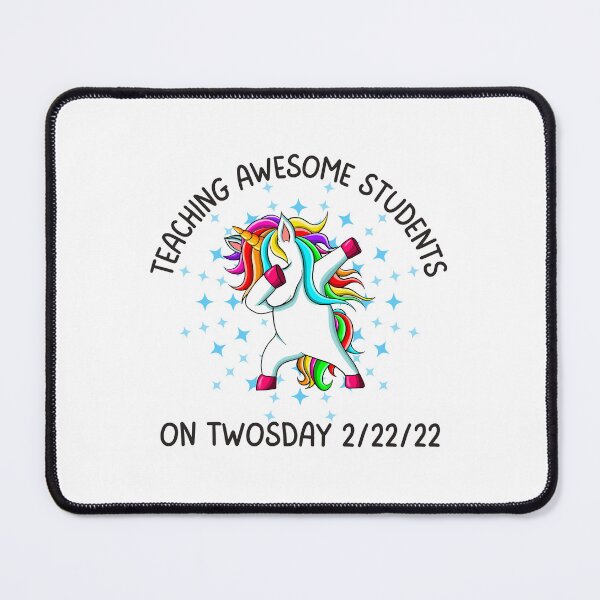 Item preview, Teaching Awesome Students On Twosday 2.22.22, Fun print for teachers who like dabbing unicorns and being awesome designed and sold by Auntieck.