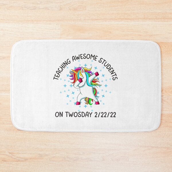 Item preview, Teaching Awesome Students On Twosday 2.22.22, Fun print for teachers who like dabbing unicorns and being awesome designed and sold by Auntieck.